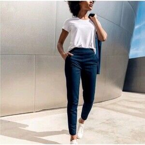 Ministry of Supply Women Kinetic Pants Blue Size 12 Pull On Elastic Waist Jogger
